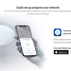 UBIQUITI Access Point UniFi U6-LR, 3000Mbps, Wi-Fi 6, 4x4 MU-MIMO, PoE+