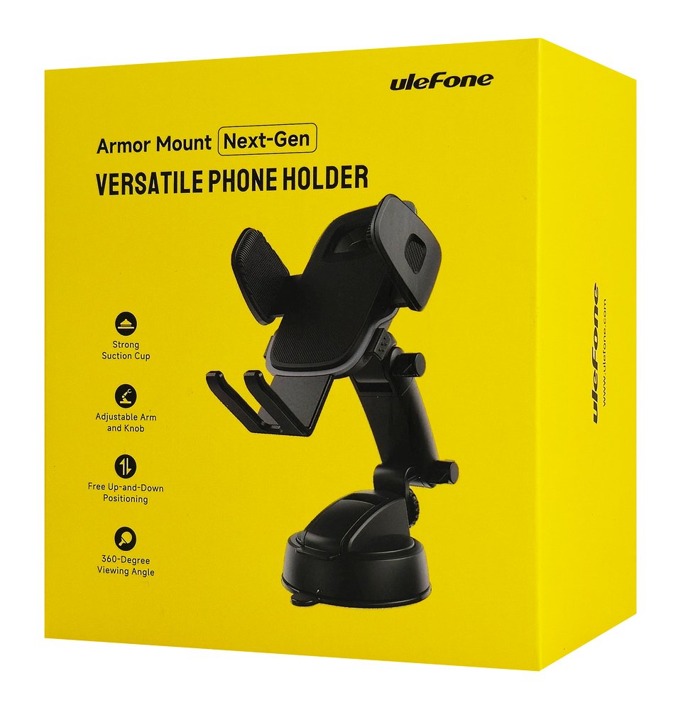 ULEFONE βάση smartphone αυτοκινήτου UAN16 για ταμπλό, 58-100mm x 146mm, μαύρη - Image 2