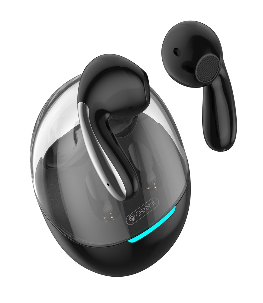 CELEBRAT earphones με θήκη φόρτισης W51, True Wireless, Φ13mm, μαύρα - Image 2