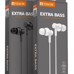 Alternative view of YISON earphones με μικρόφωνο X2, 3.5mm σύνδεση, Φ10mm, 1.36m, λευκά