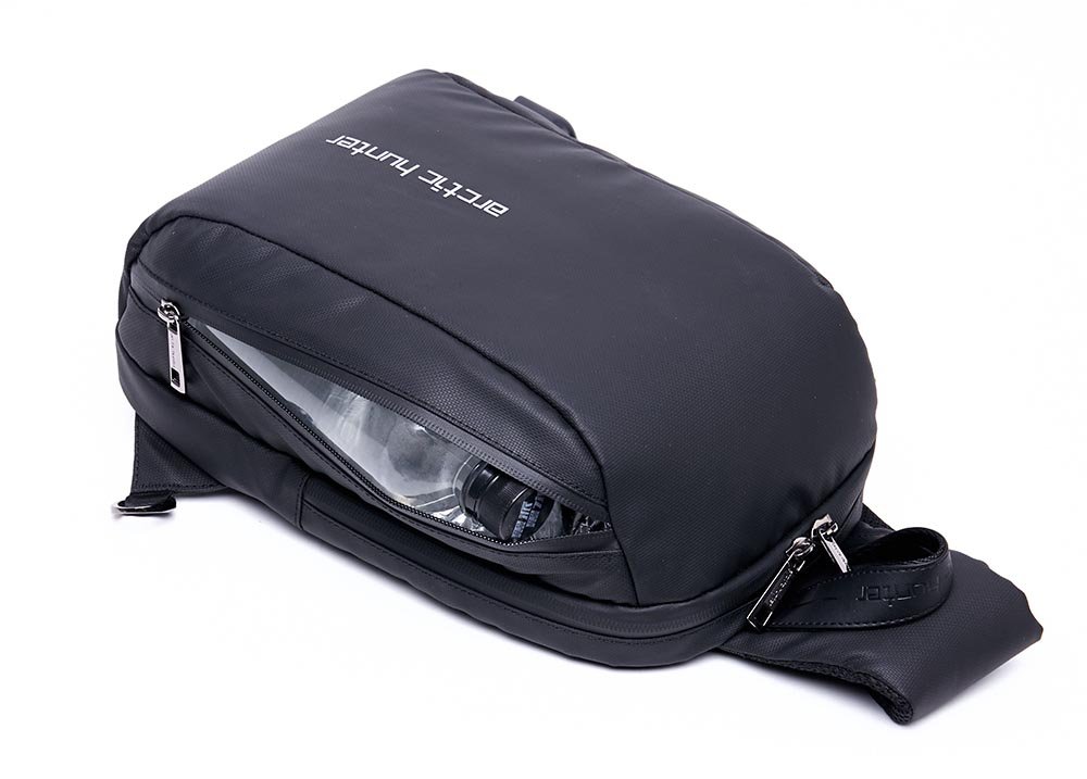 ARCTIC HUNTER τσάντα Crossbody XB-00081, USB, 6L, μαύρη - Image 4