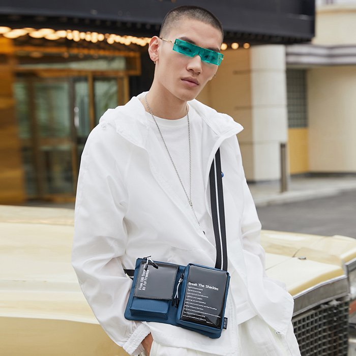 SUPER FIVE τσάντα ώμου XB00118-BL, μπλε - Image 2