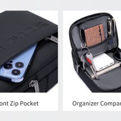 ARCTIC HUNTER τσάντα Crossbody XB00541, με θήκη tablet, 4L, μαύρη