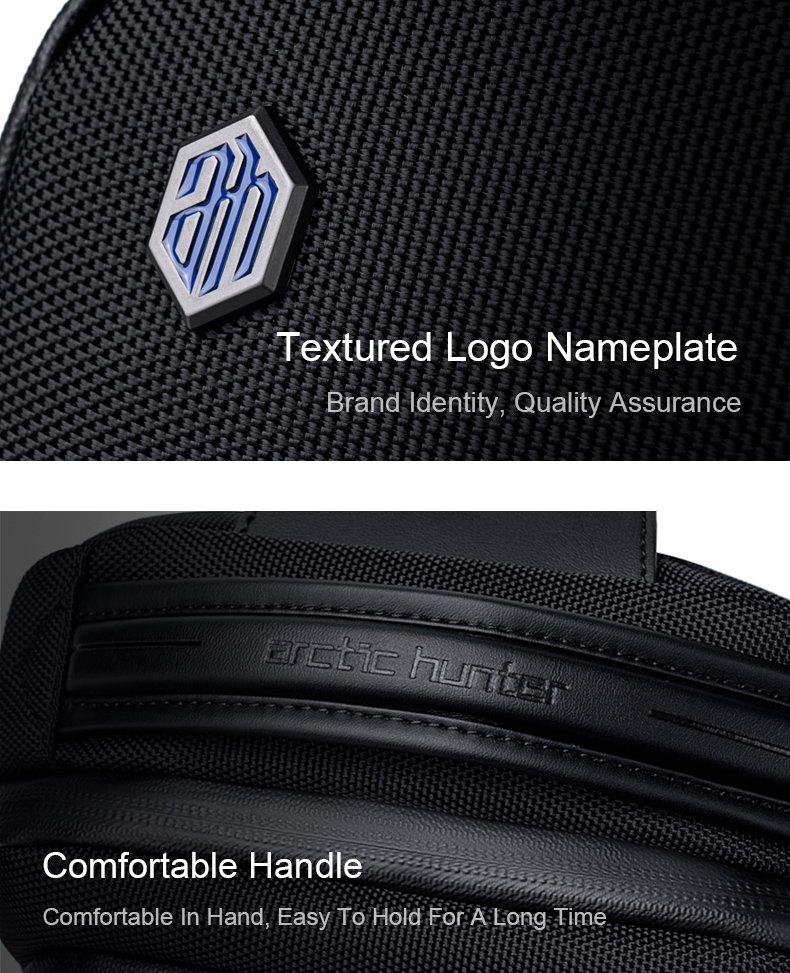 ARCTIC HUNTER τσάντα Crossbody XB00678, 5.8L, μαύρη - Image 7