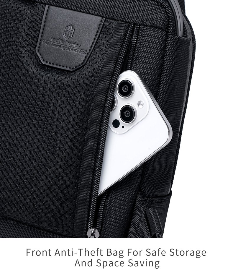 ARCTIC HUNTER τσάντα Crossbody XB00693, 2.7L, μαύρη - Image 3