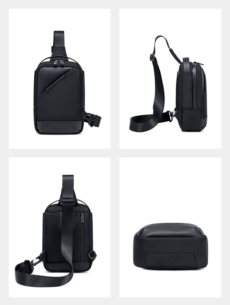 ARCTIC HUNTER τσάντα Crossbody XB00693, 2.7L, μαύρη - Image 5