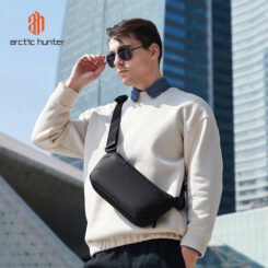 Alternative view of ARCTIC HUNTER τσάντα μέσης Y00569 με θήκη tablet, 3.5L, μαύρη