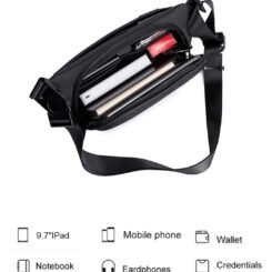 ARCTIC HUNTER τσάντα μέσης Y00569 με θήκη tablet, 3.5L, μαύρη