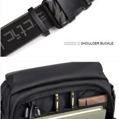 Alternative view of ARCTIC HUNTER τσάντα ώμου YB00518 με θήκη tablet, 3L, μαύρη