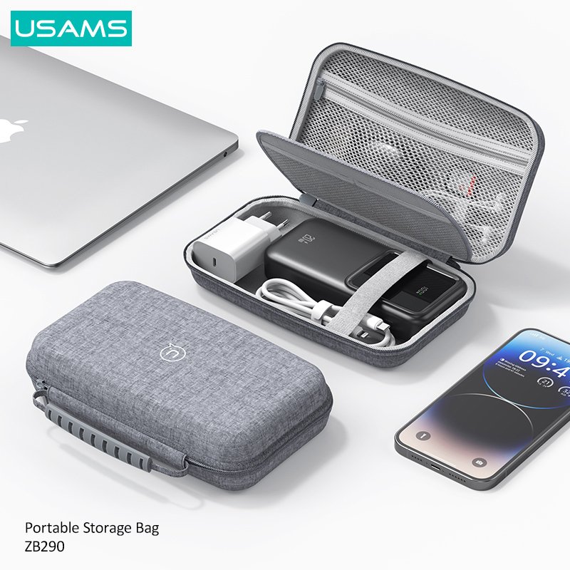 USAMS θήκη οργάνωσης αξεσουάρ US-ZB290, 22x13x7.8cm, γκρι - Image 4