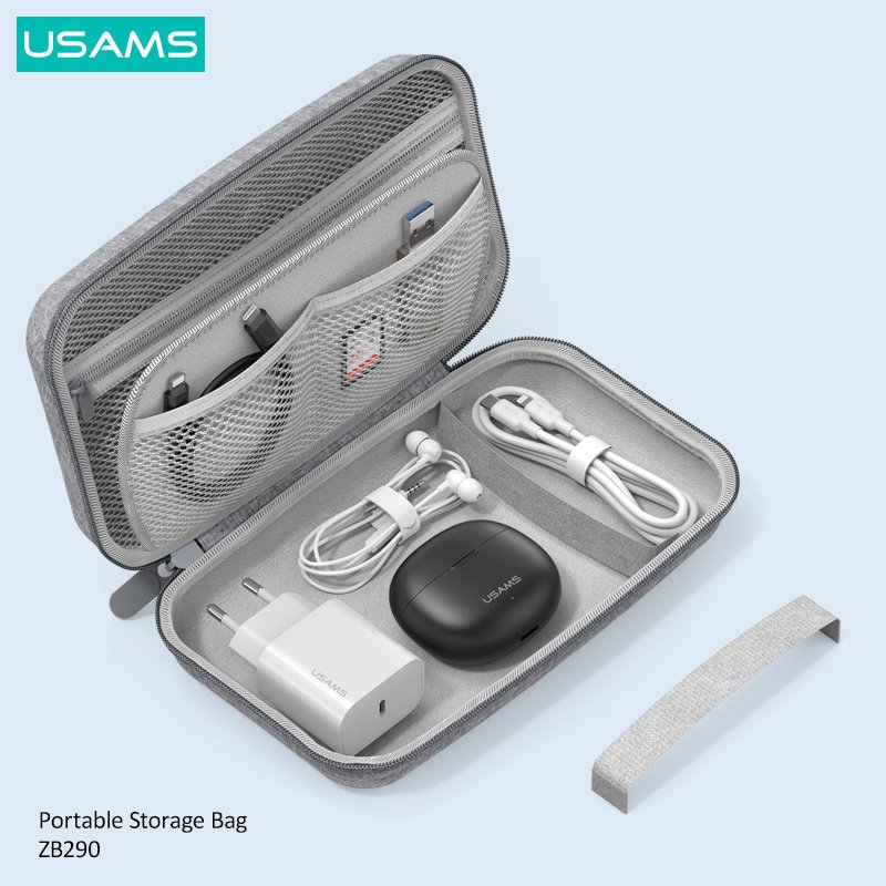 USAMS θήκη οργάνωσης αξεσουάρ US-ZB290, 22x13x7.8cm, γκρι - Image 5