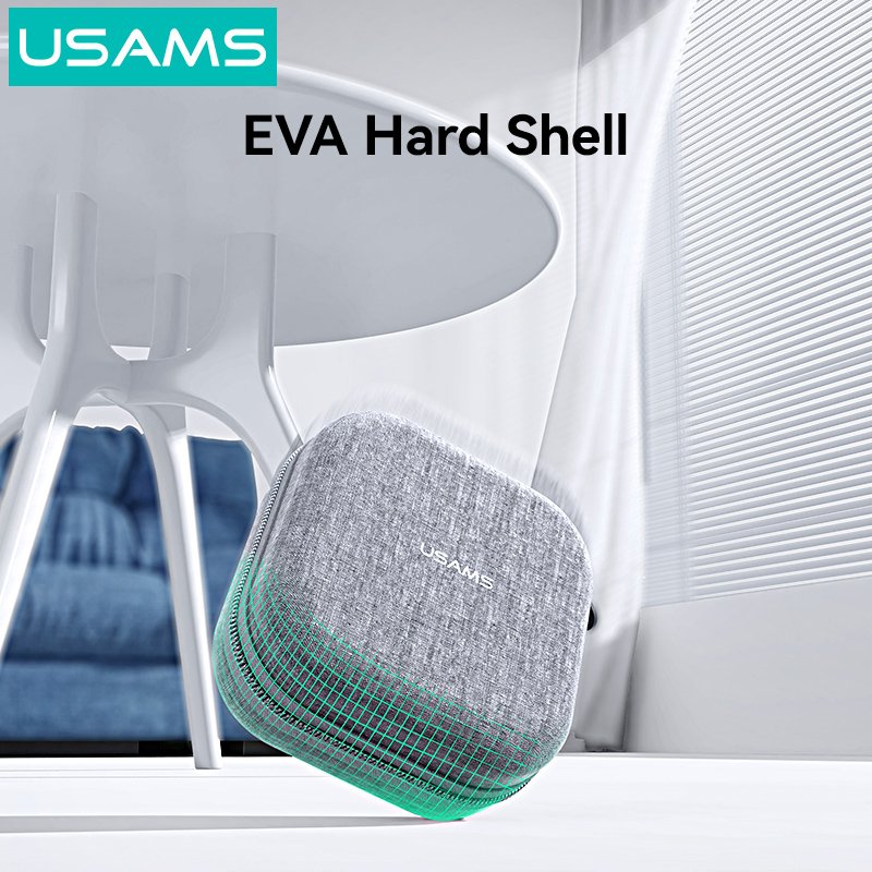 USAMS θήκη οργάνωσης ακουστικών Bluetooth ZB351, 9.5x9.5x5cm, γκρι - Image 3