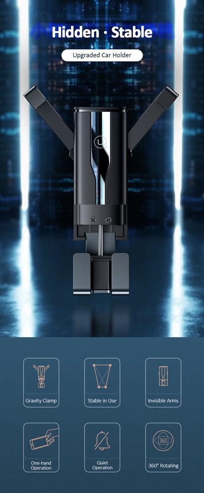 USAMS βάση smartphone για αυτοκίνητο US-ZJ058, μαύρη