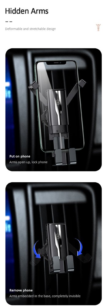 USAMS βάση smartphone για αυτοκίνητο US-ZJ058, μαύρη - Image 6