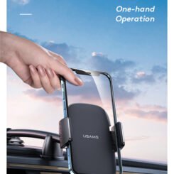 USAMS βάση smartphone αυτοκινήτου US-ZJ065 για ταμπλό/παρμπρίζ, μαύρη