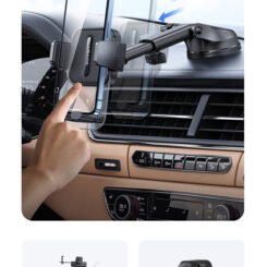 Alternative view of USAMS βάση smartphone αυτοκινήτου US-ZJ072 για ταμπλό/παρμπρίζ, μαύρη