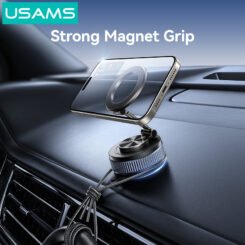 USAMS βάση smartphone αυτοκινήτου ZJ084 για ταμπλό, μαγνητική, μαύρη