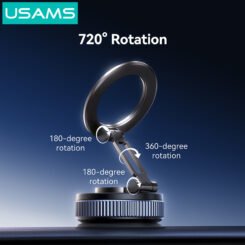 Alternative view of USAMS βάση smartphone αυτοκινήτου ZJ084 για ταμπλό, μαγνητική, μαύρη