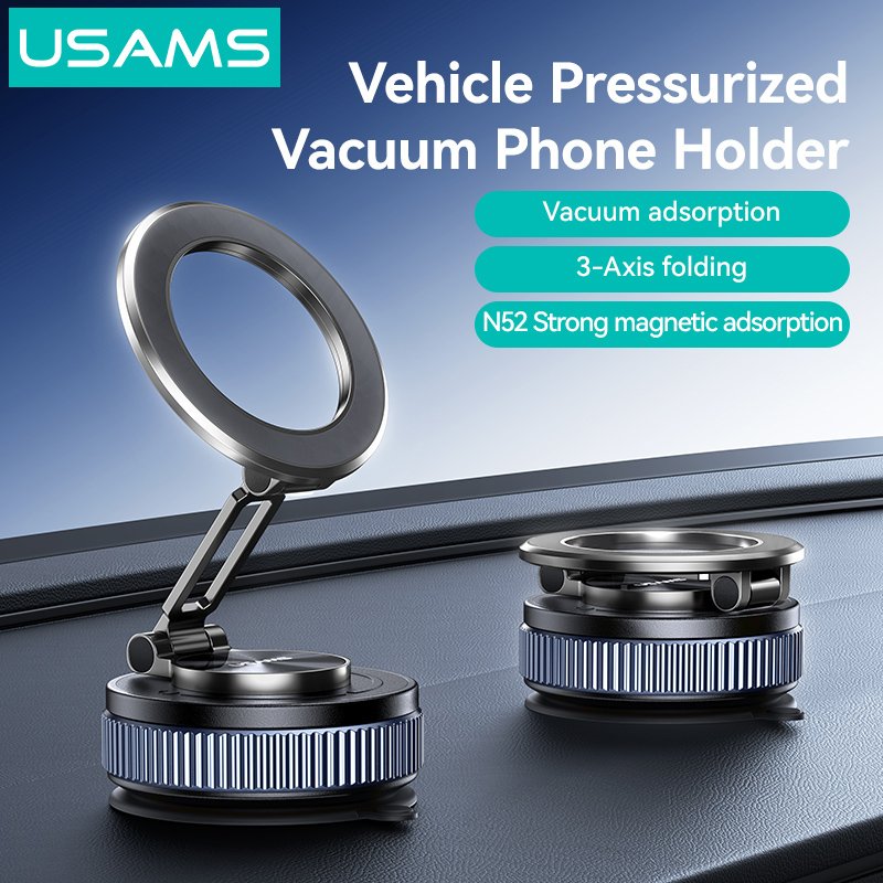USAMS βάση smartphone αυτοκινήτου ZJ084 για ταμπλό, μαγνητική, μαύρη - Image 6